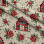 Barnyard Blooms Pattern 8 Minky Fabric — plush minky folded close-up preview (mv-minky-v1:lying)