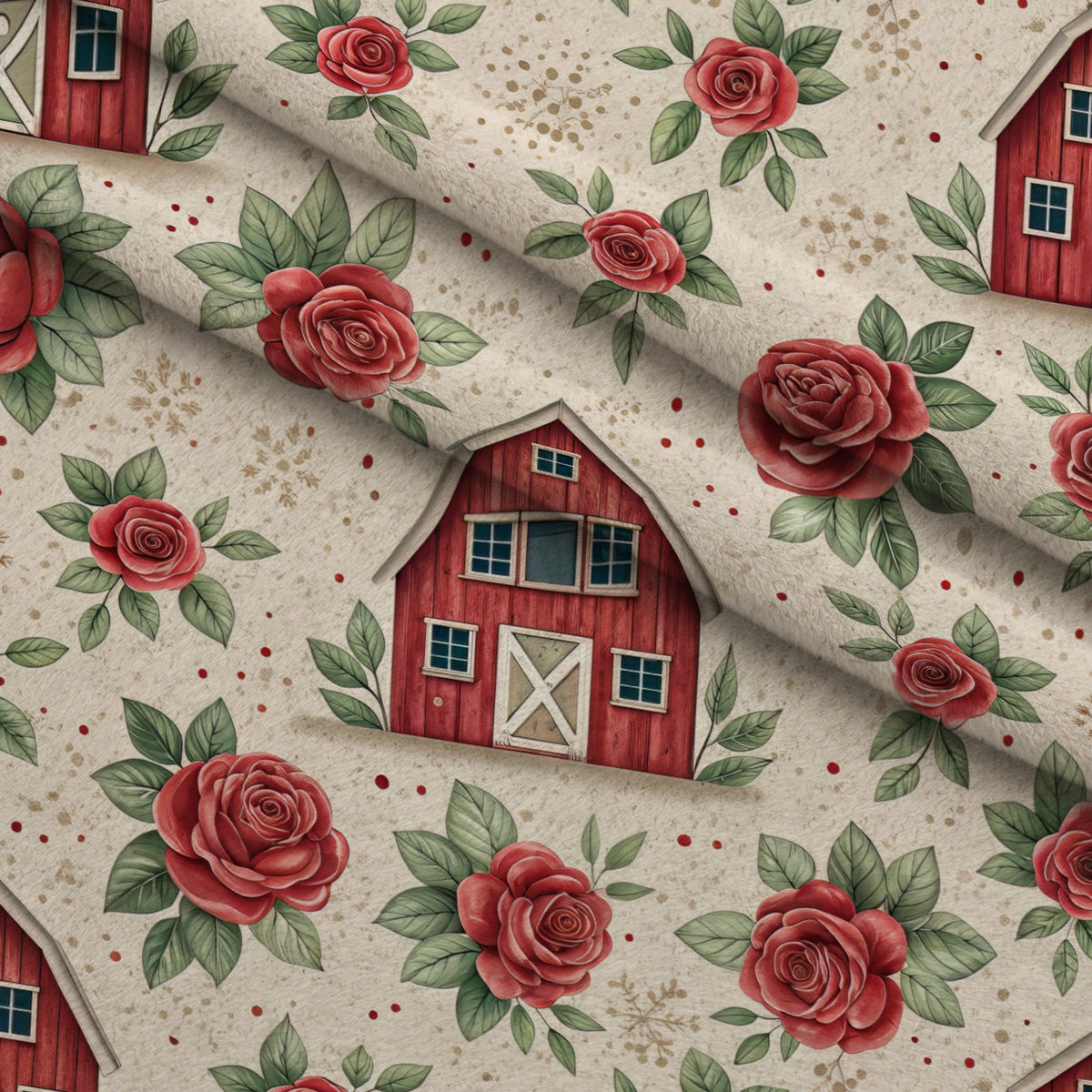 Barnyard Blooms Pattern 8 Minky Fabric — plush minky folded close-up preview (mv-minky-v1:lying)