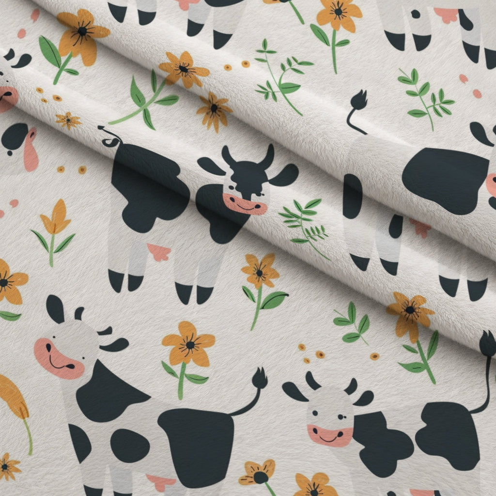 Barnyard Friends Pattern 1 Minky Fabric — plush minky folded close-up preview (mv-minky-v1:lying)