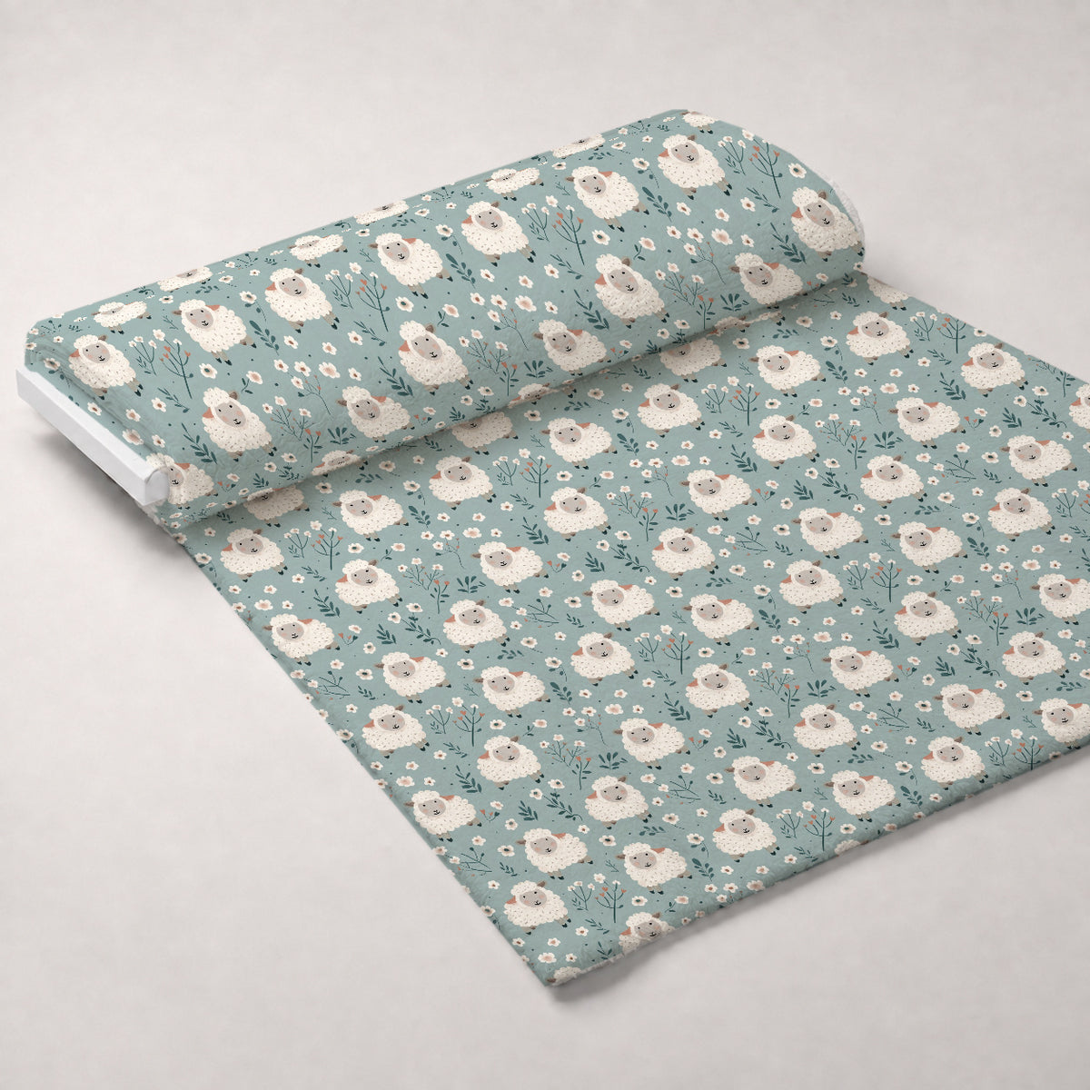 Barnyard Friends Pattern 10 Minky Fabric — plush minky unrolled bolt preview (mv-minky-v1:bolt)