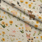 Barnyard Friends Pattern 13 Minky Fabric — plush minky folded close-up preview (mv-minky-v1:lying)