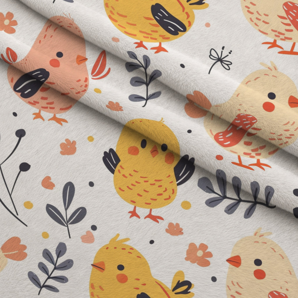 Barnyard Friends Pattern 18 Minky Fabric — plush minky folded close-up preview (mv-minky-v1:lying)