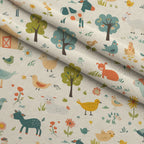 Barnyard Friends Pattern 20 Minky Fabric — plush minky folded close-up preview (mv-minky-v1:lying)
