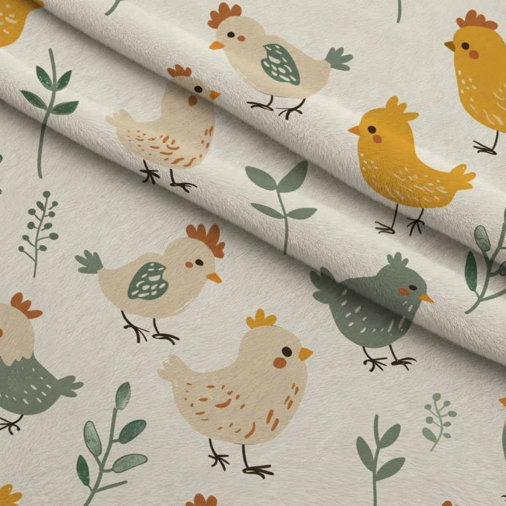 Barnyard Friends Pattern 6 Minky Fabric — plush minky folded close-up preview (mv-minky-v1:lying)