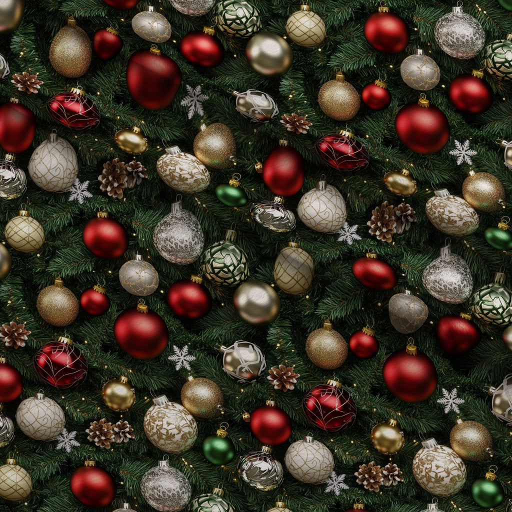 Baubles and Boughs Pattern 10 Minky Fabric — plush minky folded close-up preview (mv-minky-v1:lying)