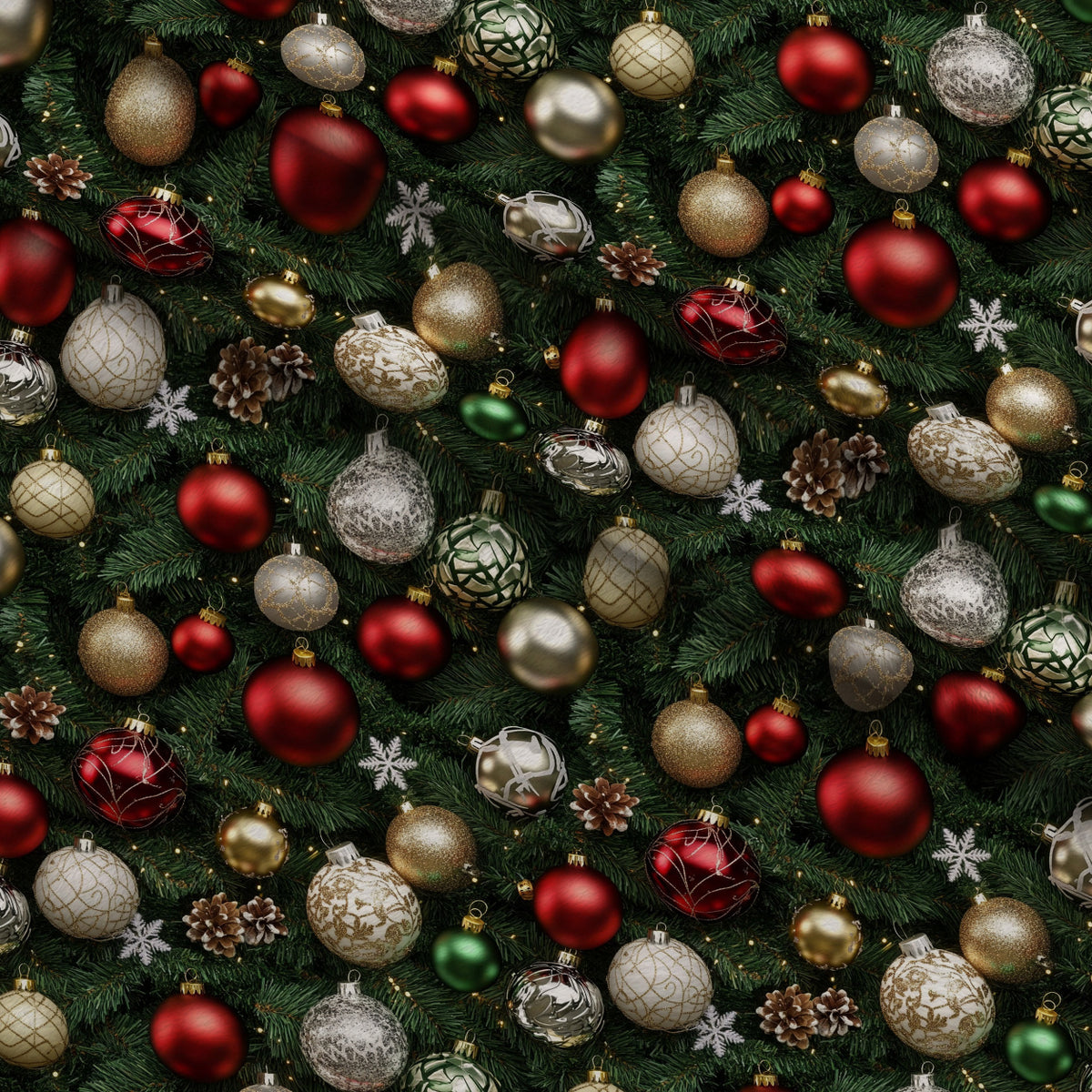 Baubles and Boughs Pattern 10 Minky Fabric — plush minky folded close-up preview (mv-minky-v1:lying)