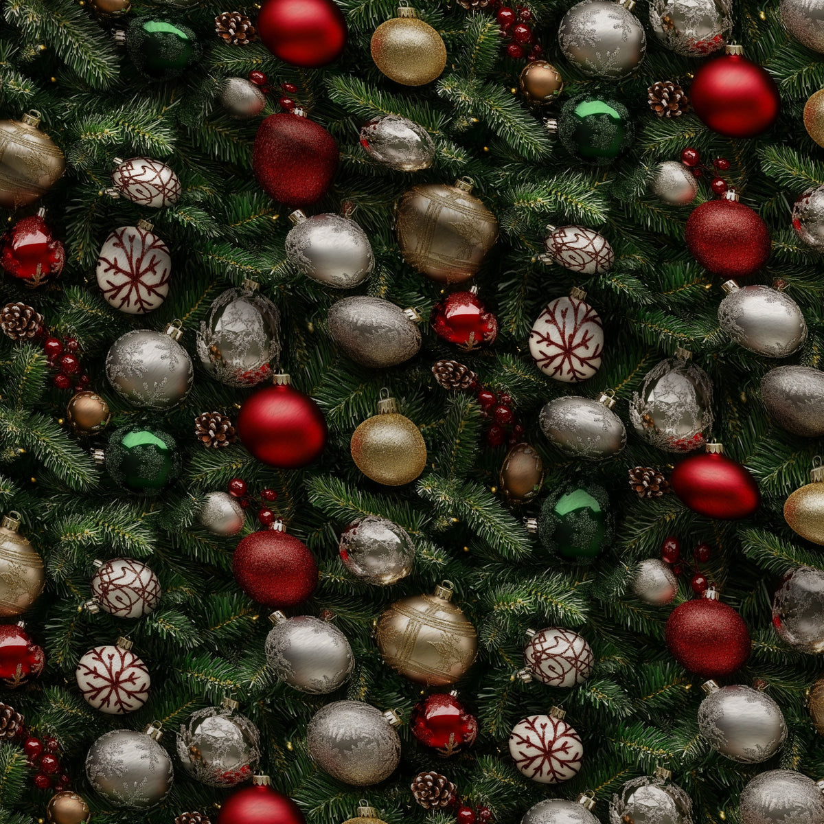 Baubles and Boughs Pattern 11 Minky Fabric — plush minky folded close-up preview (mv-minky-v1:lying)