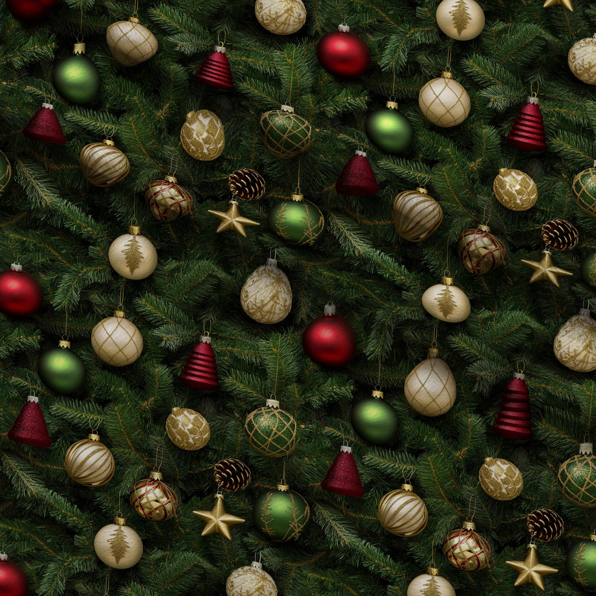 Baubles and Boughs Pattern 2 Minky Fabric — plush minky folded close-up preview (mv-minky-v1:lying)