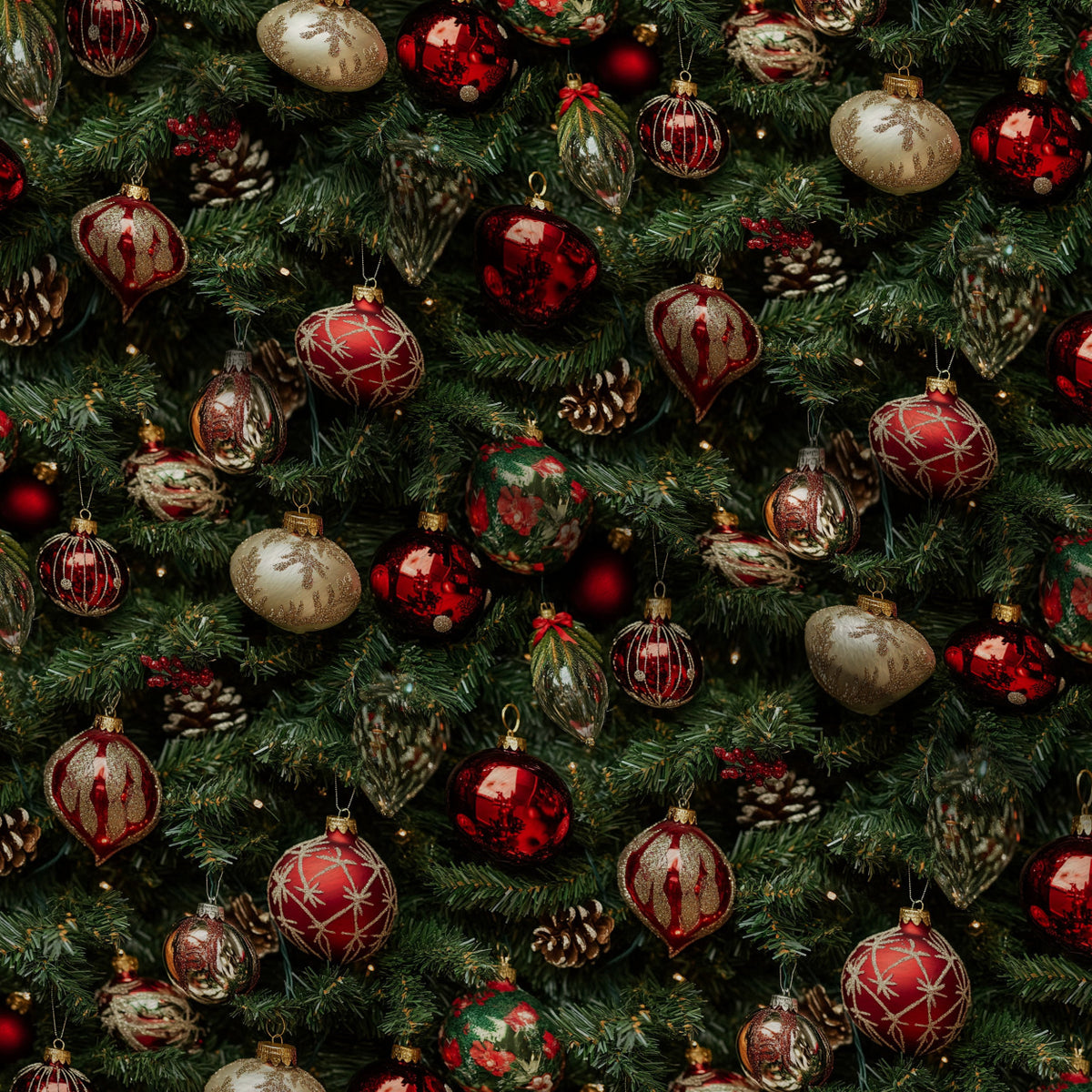 Baubles and Boughs Pattern 3 Minky Fabric — plush minky folded close-up preview (mv-minky-v1:lying)
