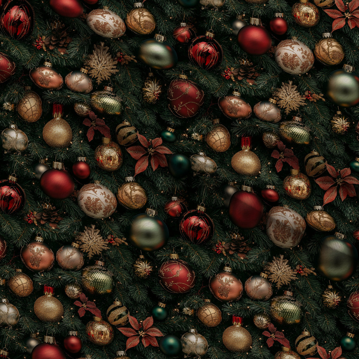 Baubles and Boughs Pattern 4 Minky Fabric — plush minky folded close-up preview (mv-minky-v1:lying)