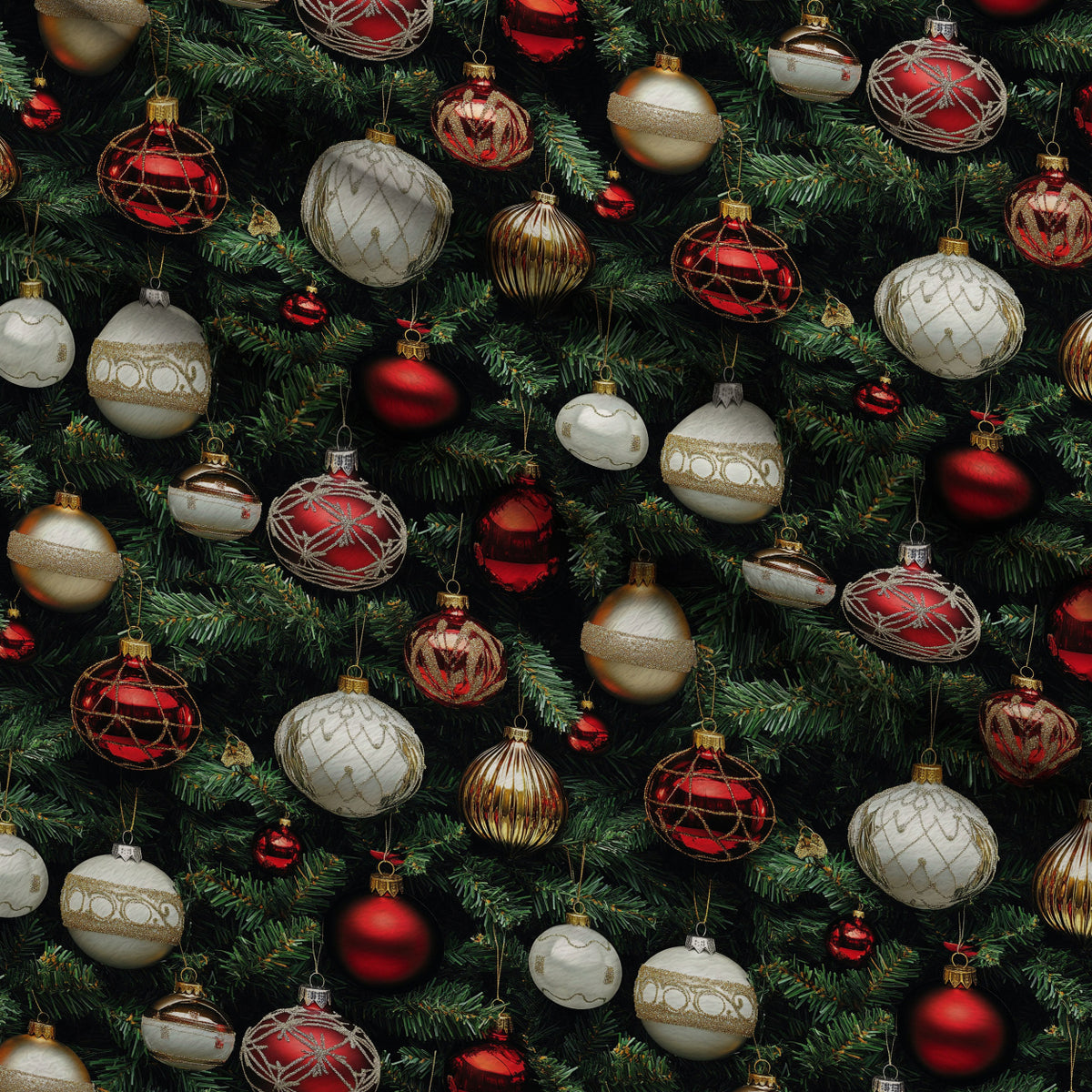 Baubles and Boughs Pattern 5 Minky Fabric — plush minky folded close-up preview (mv-minky-v1:lying)