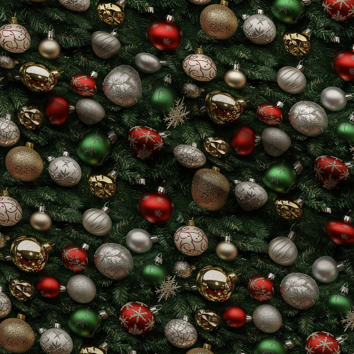 Baubles and Boughs Pattern 7 Minky Fabric — plush minky folded close-up preview (mv-minky-v1:lying)