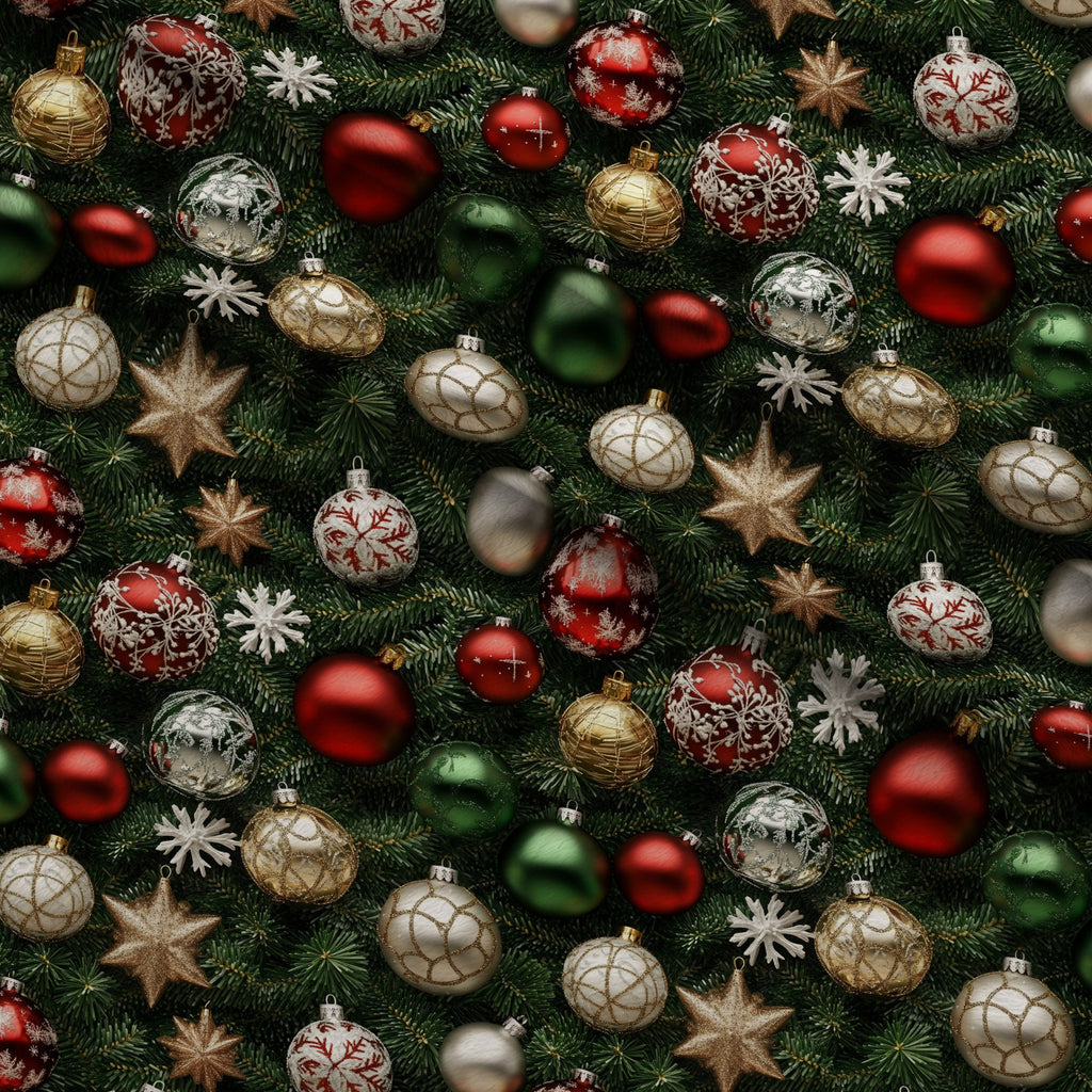 Baubles and Boughs Pattern 9 Minky Fabric — plush minky folded close-up preview (mv-minky-v1:lying)