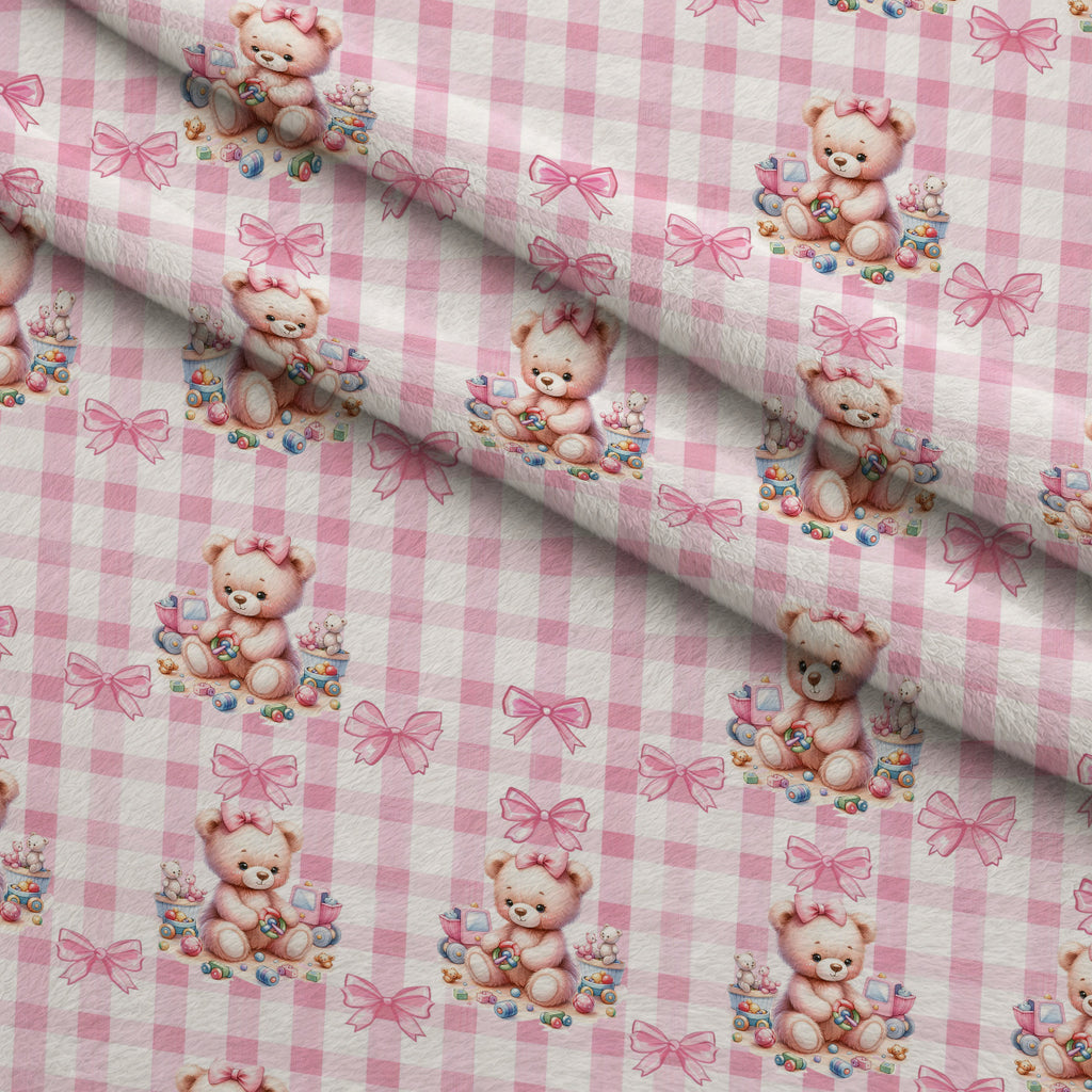 Beary Sweet Party Pattern 4 Minky Fabric — plush minky folded close-up preview (mv-minky-v1:lying)