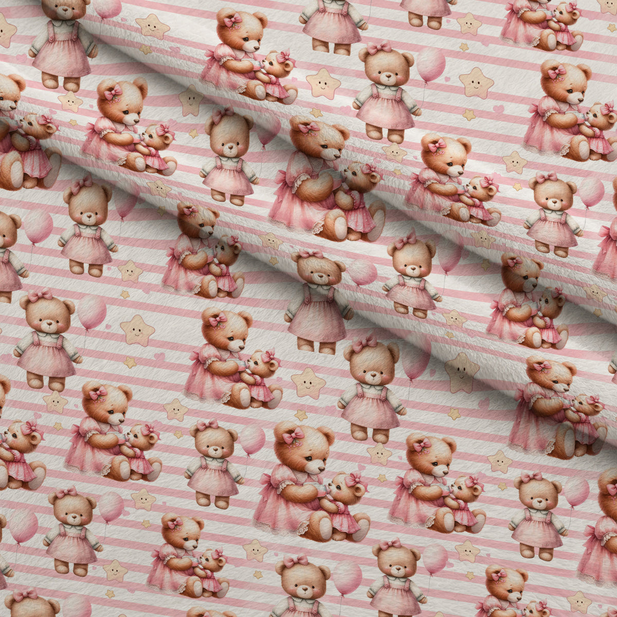 Beary Sweet Party Pattern 6 Minky Fabric — plush minky folded close-up preview (mv-minky-v1:lying)