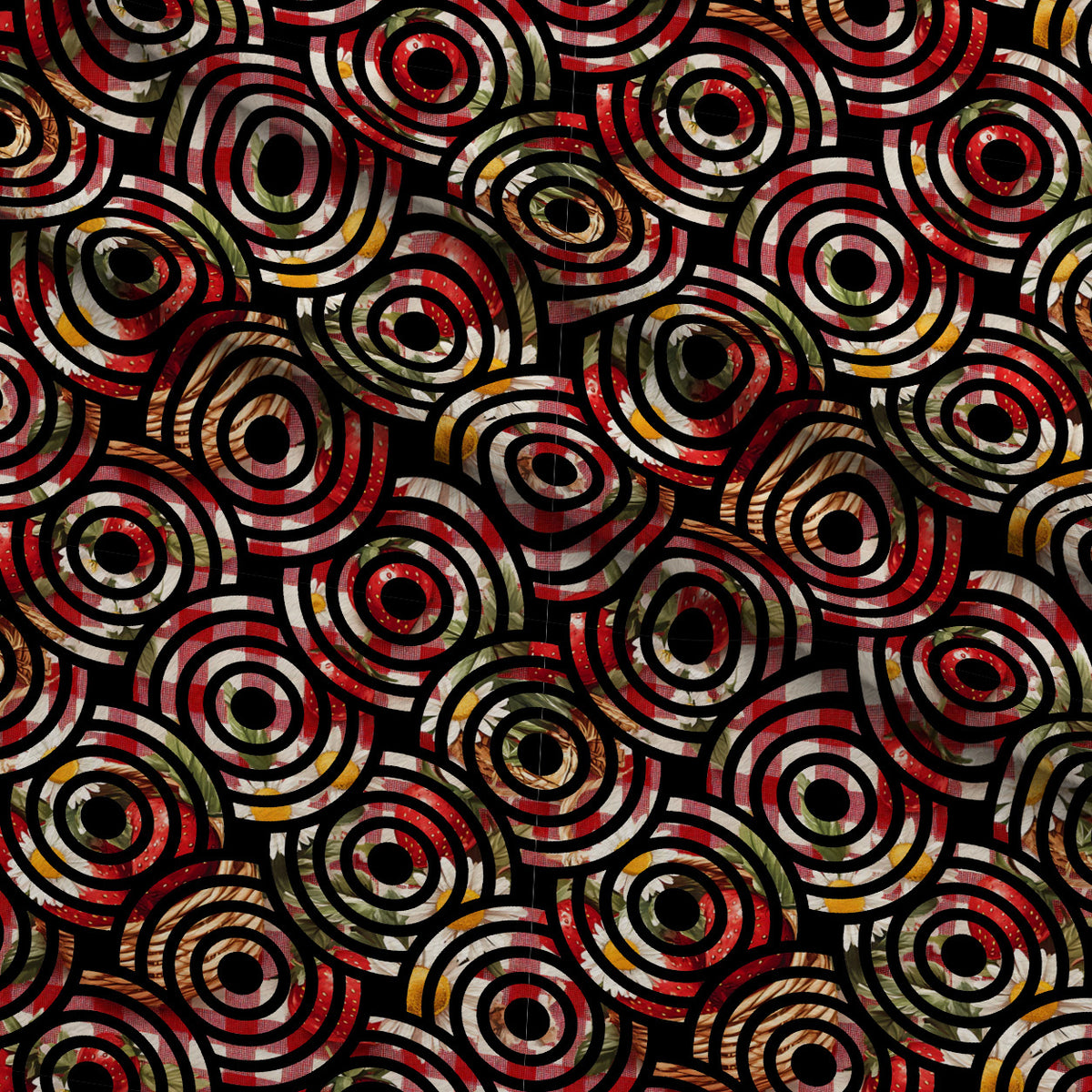 Berry Basket Charm Pattern 28 Minky Fabric — plush minky folded close-up preview (mv-minky-v1:lying)