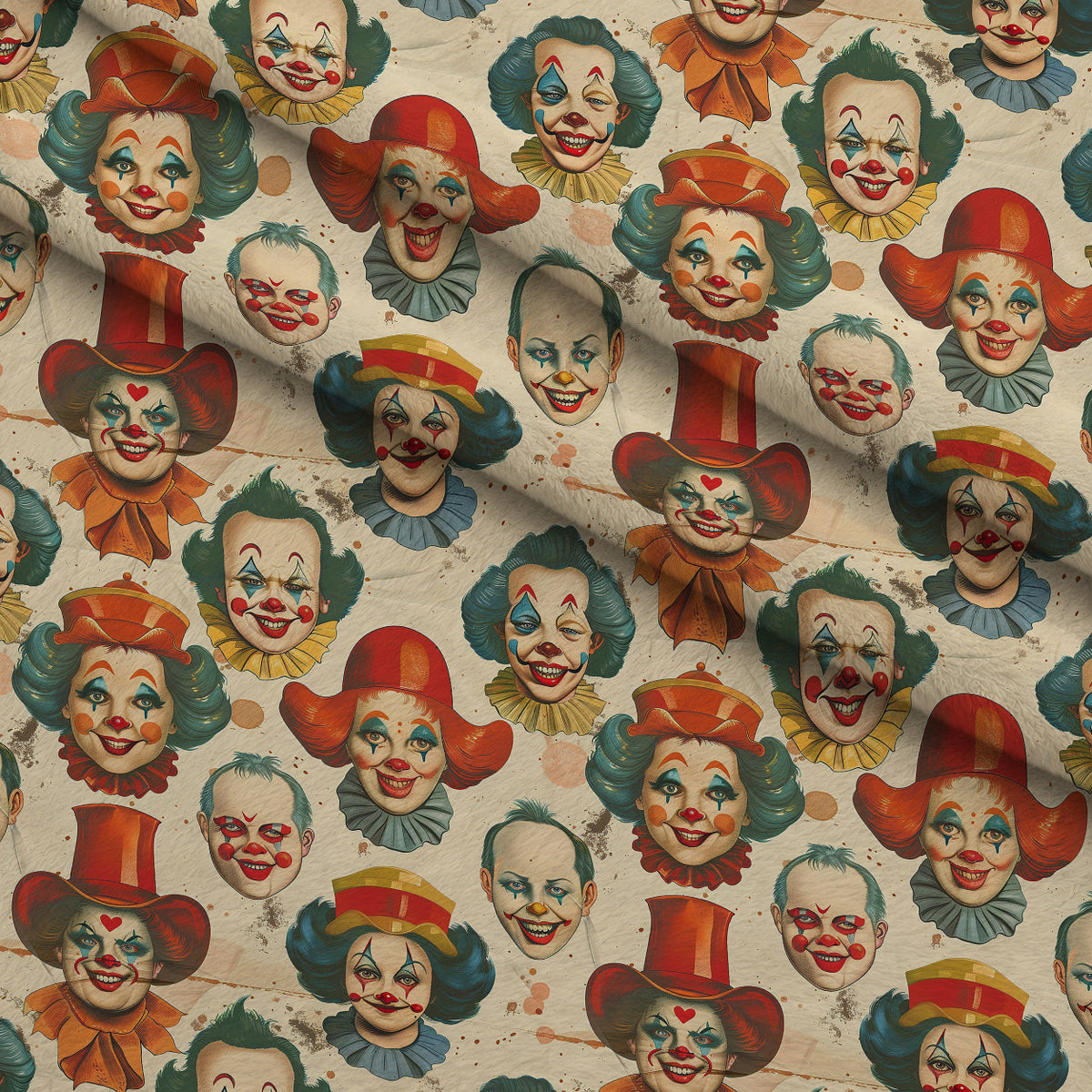 Big Top Jesters Pattern 3 Minky Fabric — plush minky folded close-up preview (mv-minky-v1:lying)