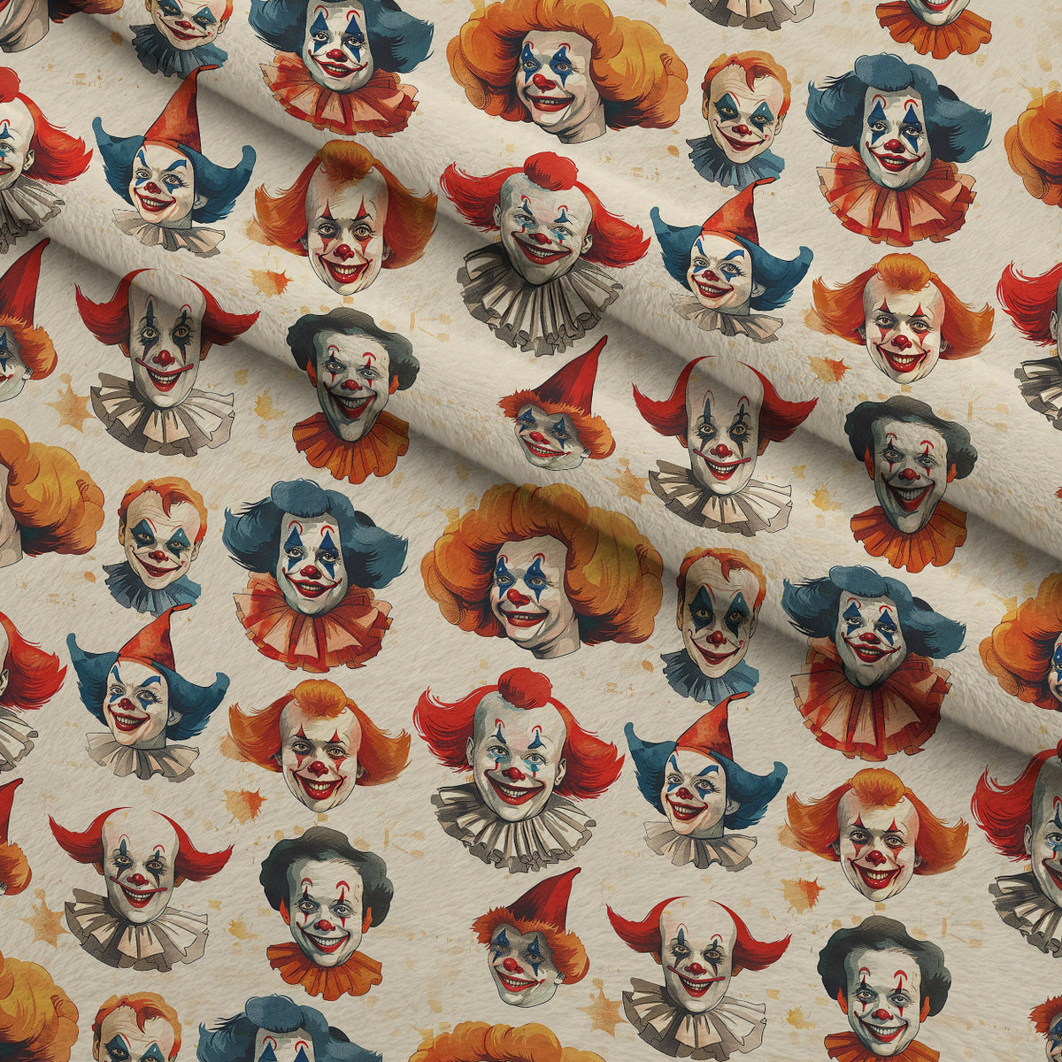 Big Top Jesters Pattern 4 Minky Fabric — plush minky folded close-up preview (mv-minky-v1:lying)