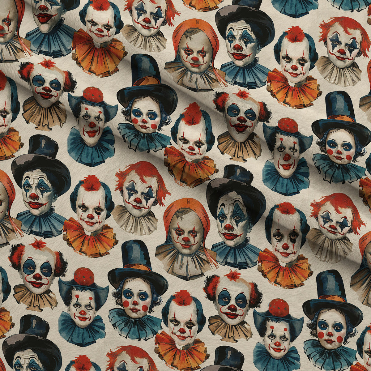 Big Top Jesters Pattern 5 Minky Fabric — plush minky folded close-up preview (mv-minky-v1:lying)