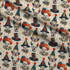 Big Top Jesters Pattern 7 Minky Fabric — plush minky folded close-up preview (mv-minky-v1:lying)