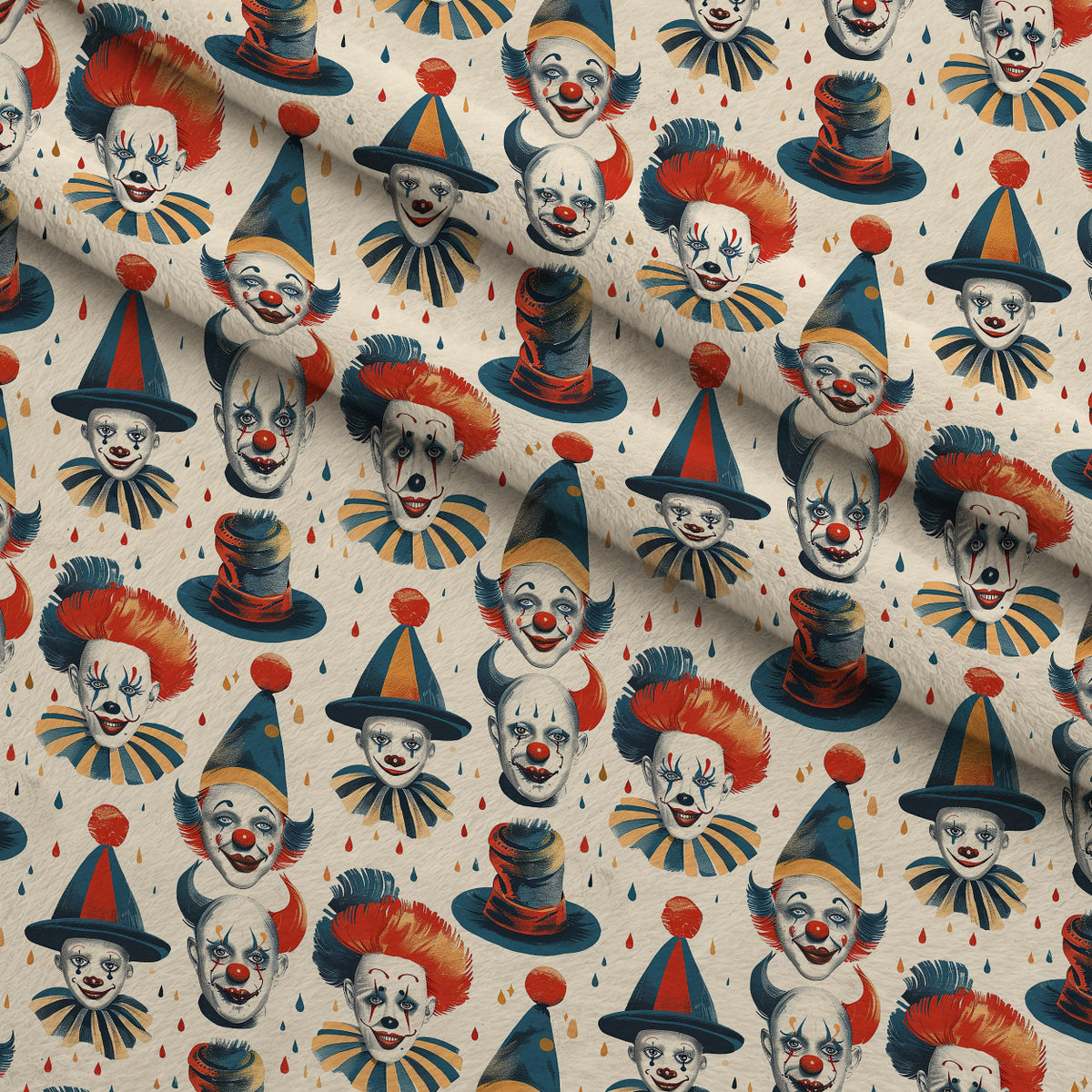 Big Top Jesters Pattern 7 Minky Fabric — plush minky folded close-up preview (mv-minky-v1:lying)