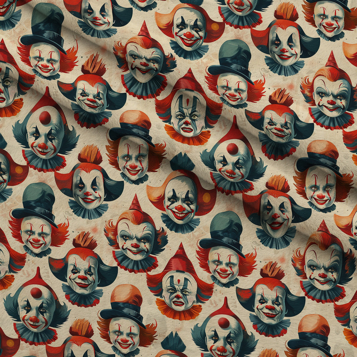 Big Top Jesters Pattern 8 Minky Fabric — plush minky folded close-up preview (mv-minky-v1:lying)