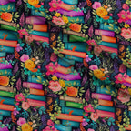 Blooming Library Pattern 10 Minky Fabric — plush minky folded close-up preview (mv-minky-v1:lying)
