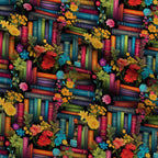 Blooming Library Pattern 12 Minky Fabric — plush minky folded close-up preview (mv-minky-v1:lying)