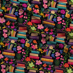 Blooming Library Pattern 2 Minky Fabric — plush minky folded close-up preview (mv-minky-v1:lying)