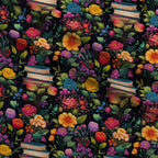 Blooming Library Pattern 5 Minky Fabric — plush minky folded close-up preview (mv-minky-v1:lying)