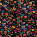 Blooming Library Pattern 7 Minky Fabric — plush minky folded close-up preview (mv-minky-v1:lying)
