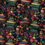 Blooming Library Pattern 9 Minky Fabric — plush minky folded close-up preview (mv-minky-v1:lying)