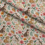 Blossom Buddies Pattern 4 Minky Fabric — plush minky folded close-up preview (mv-minky-v1:lying)