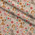 Blossom Buddies Pattern 7 Minky Fabric — plush minky folded close-up preview (mv-minky-v1:lying)