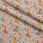 Blossom Buddies Pattern 8 Minky Fabric — plush minky folded close-up preview (mv-minky-v1:lying)