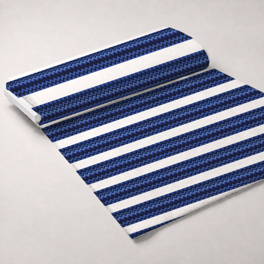Blue Chevron Pattern 1 Minky Fabric — plush minky unrolled bolt preview (mv-minky-v1:bolt)