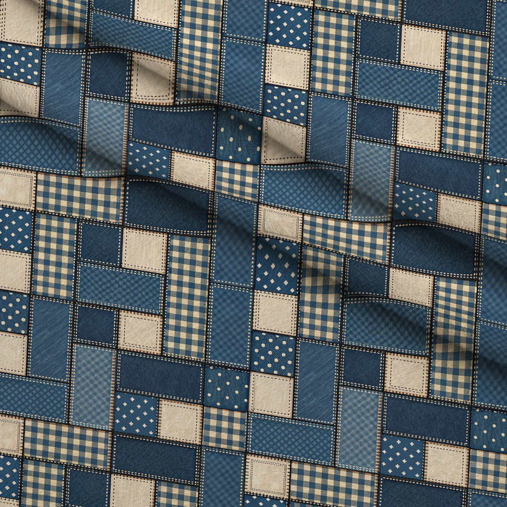 Blue Ribbon Homestead Pattern 1 Minky Fabric — plush minky folded close-up preview (mv-minky-v1:lying)