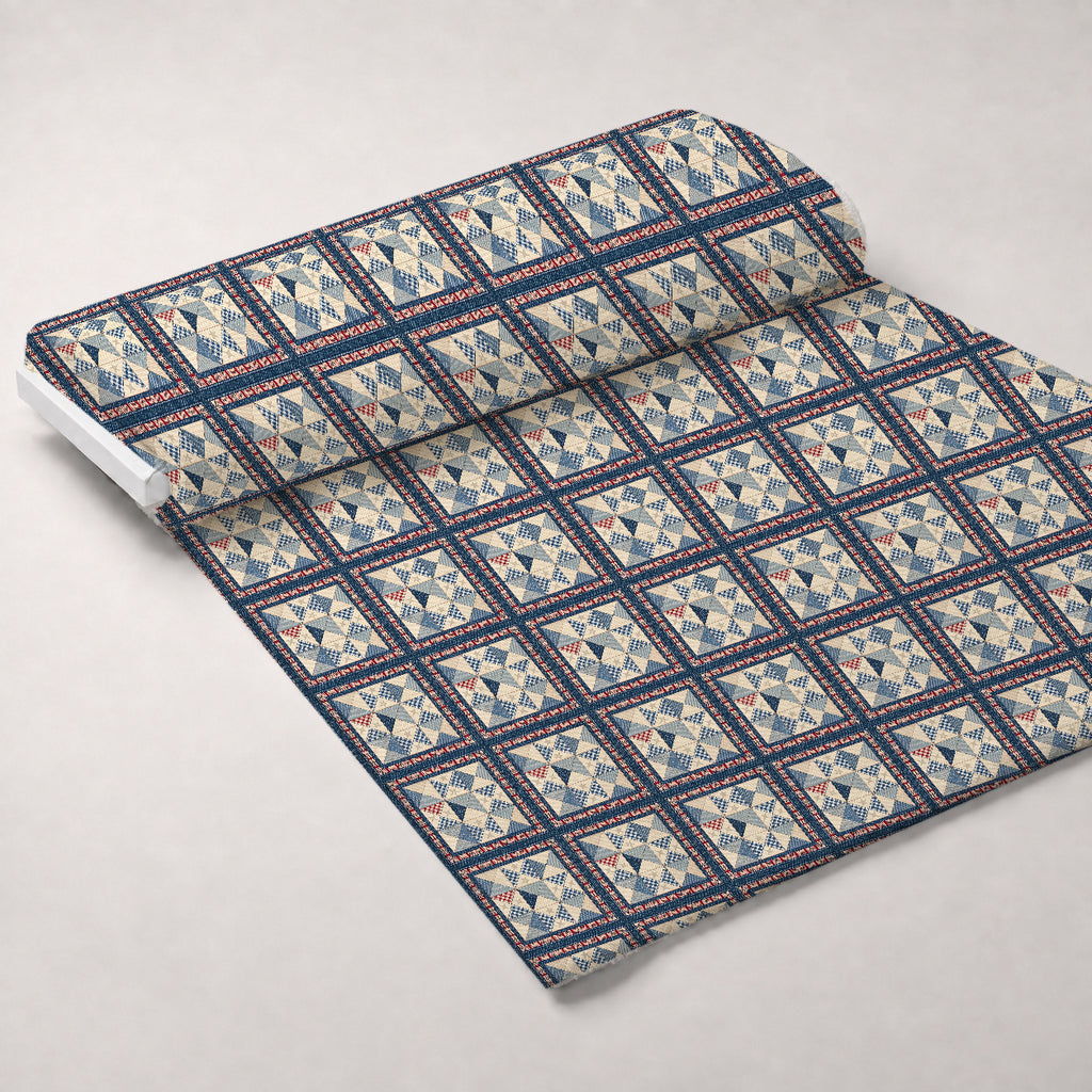 Blue Ribbon Homestead Pattern 8 Minky Fabric — plush minky unrolled bolt preview (mv-minky-v1:bolt)