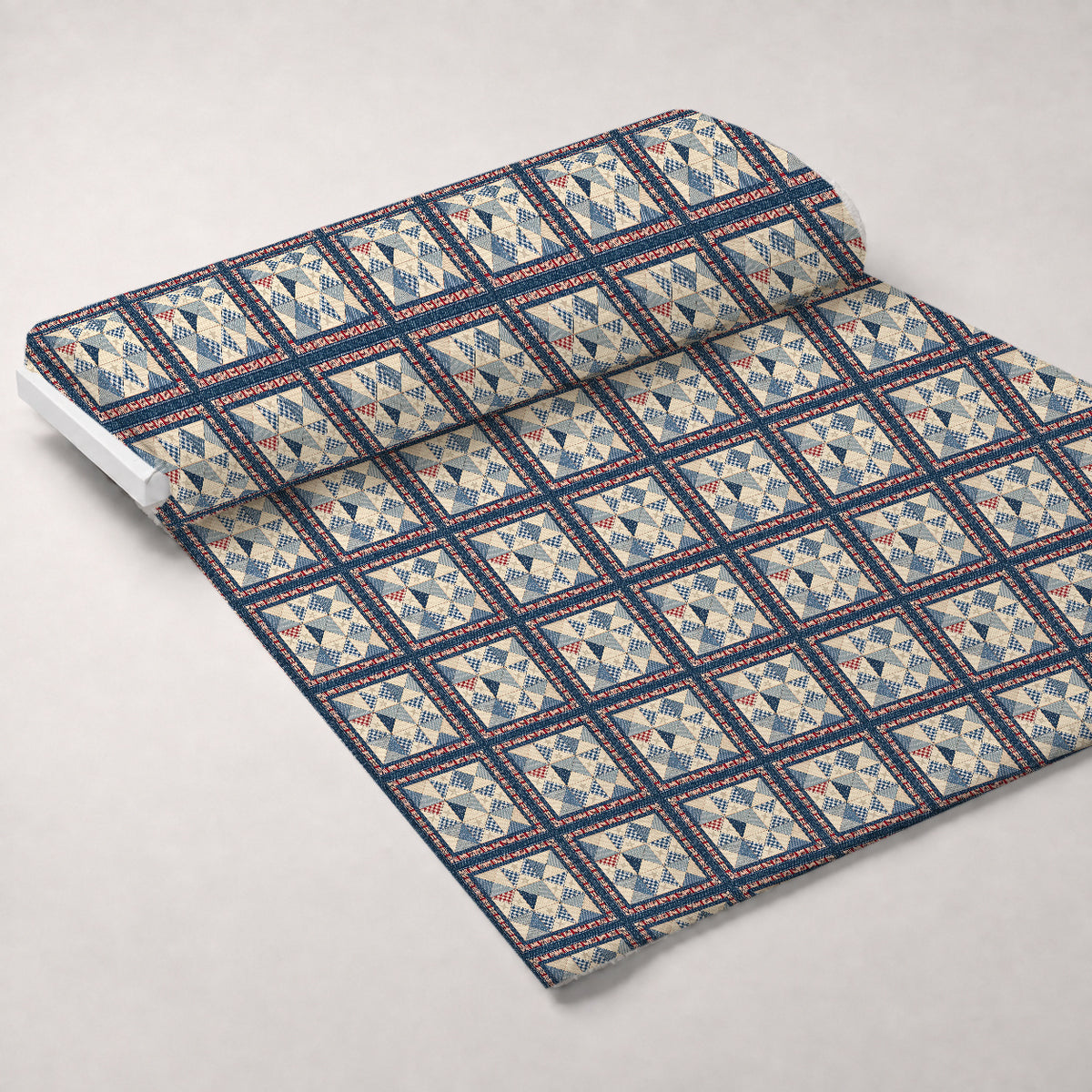 Blue Ribbon Homestead Pattern 8 Minky Fabric — plush minky unrolled bolt preview (mv-minky-v1:bolt)