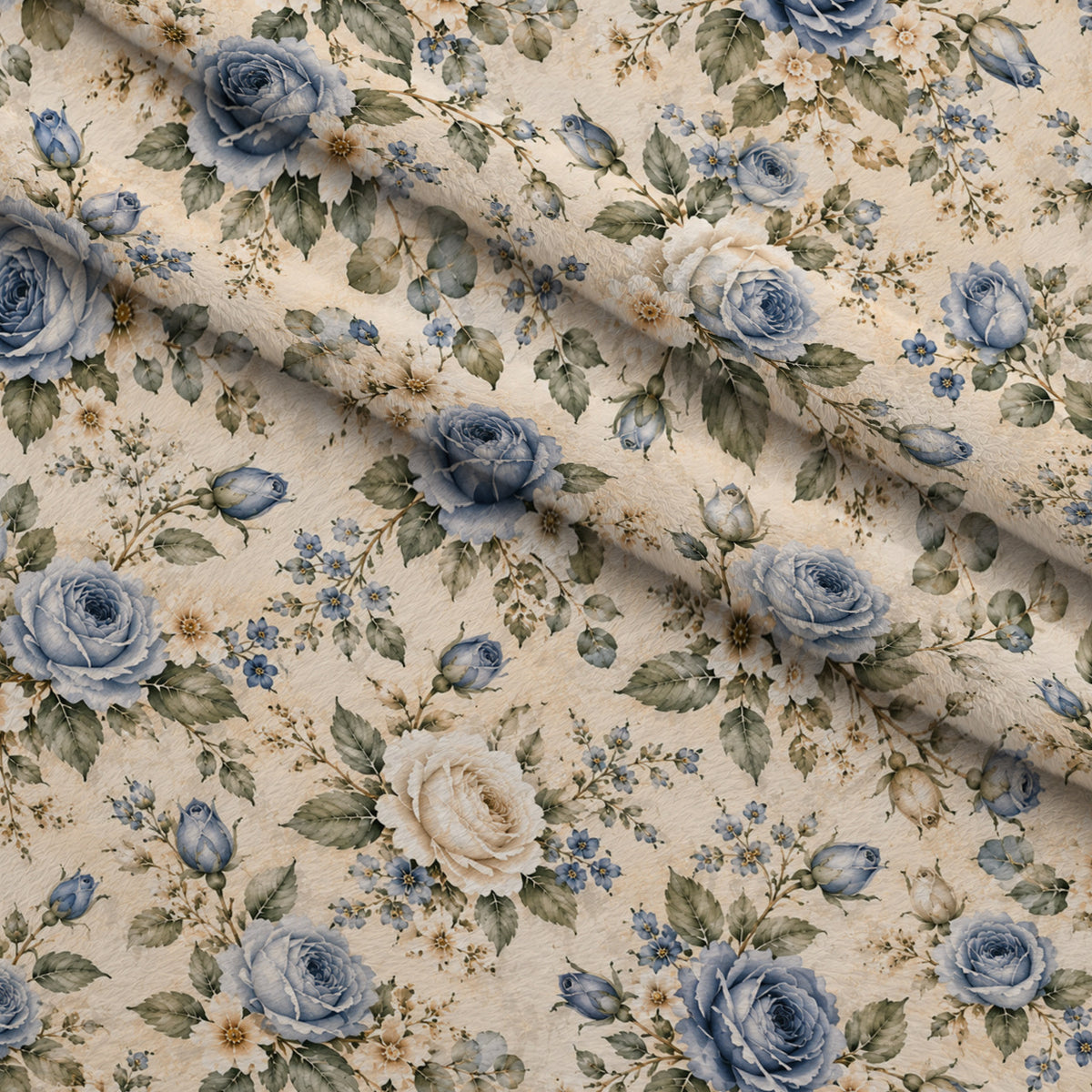 Blue Rose Heirloom Pattern 10 Minky Fabric — plush minky folded close-up preview (mv-minky-v1:lying)