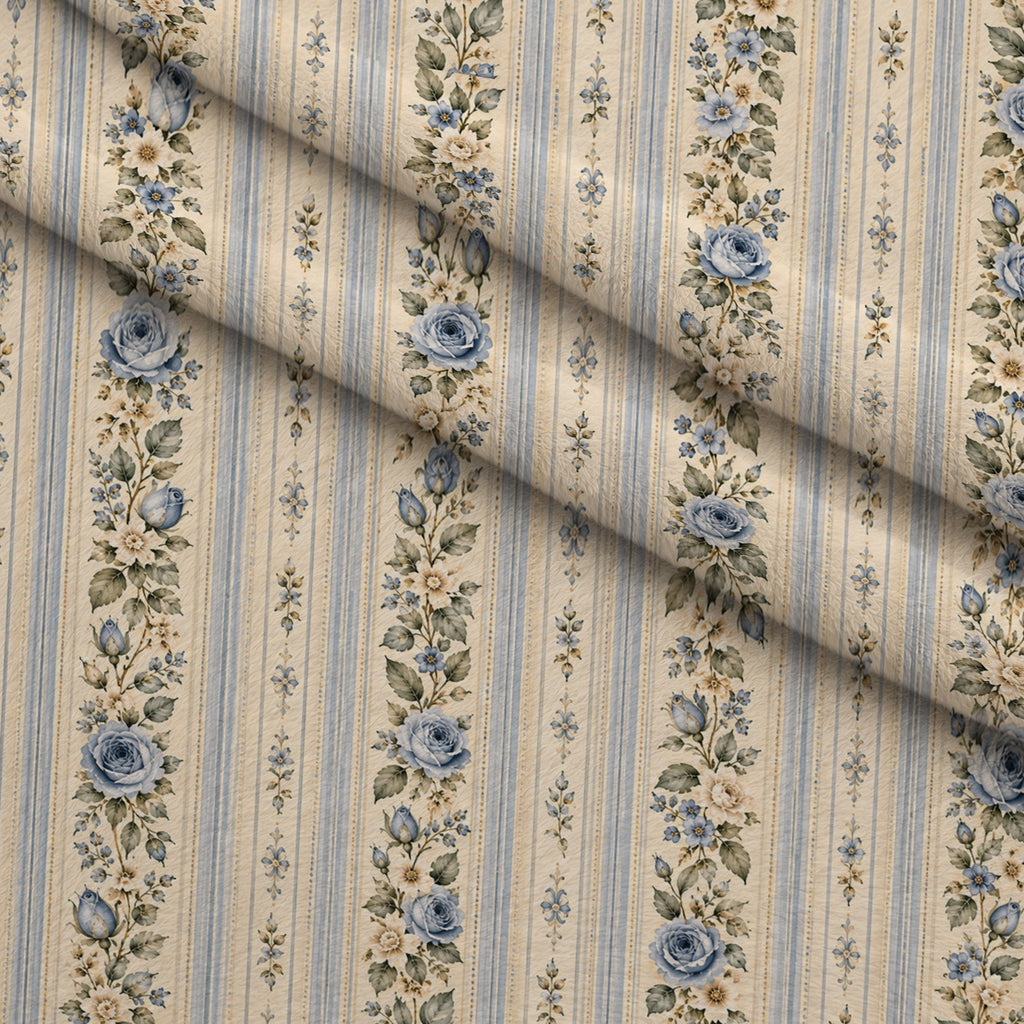 Blue Rose Heirloom Pattern 7 Minky Fabric — plush minky folded close-up preview (mv-minky-v1:lying)
