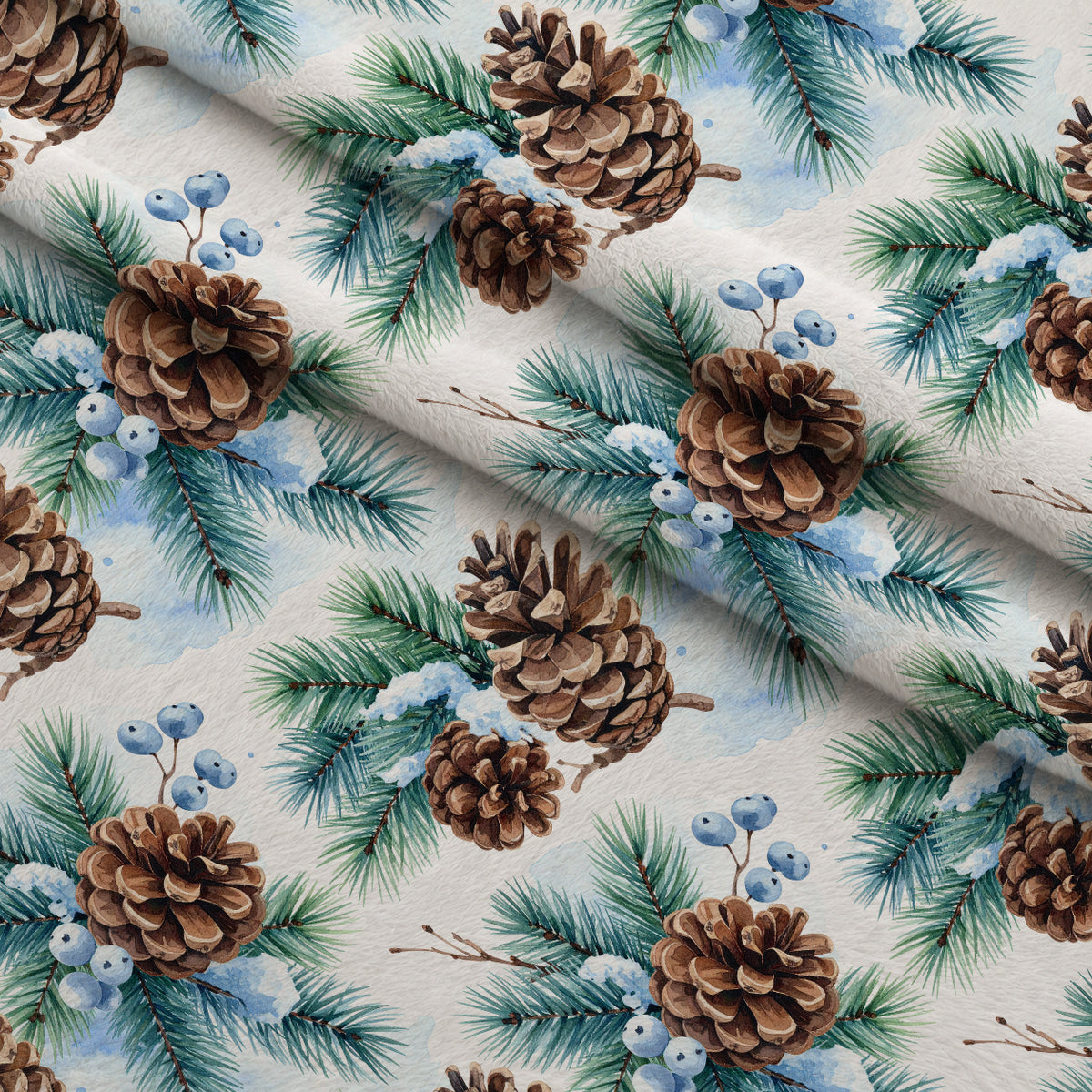 Blueberry Pine Prelude Pattern 17 Minky Fabric — plush minky folded close-up preview (mv-minky-v1:lying)