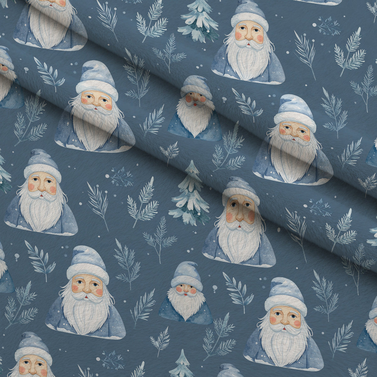 Blueberry Pine Prelude Pattern 18 Minky Fabric — plush minky folded close-up preview (mv-minky-v1:lying)