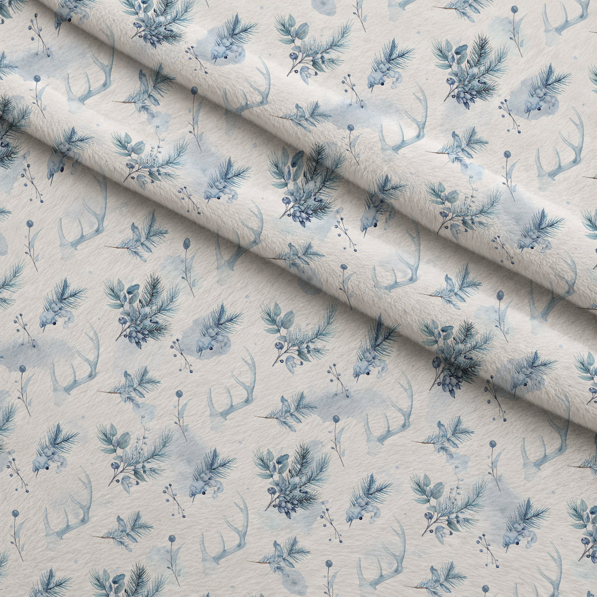 Blueberry Pine Prelude Pattern 25 Minky Fabric — plush minky folded close-up preview (mv-minky-v1:lying)