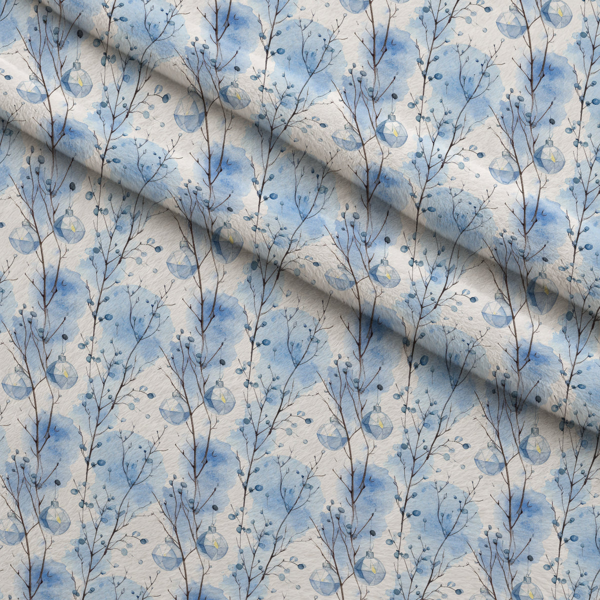 Blueberry Pine Prelude Pattern 5 Minky Fabric — plush minky folded close-up preview (mv-minky-v1:lying)