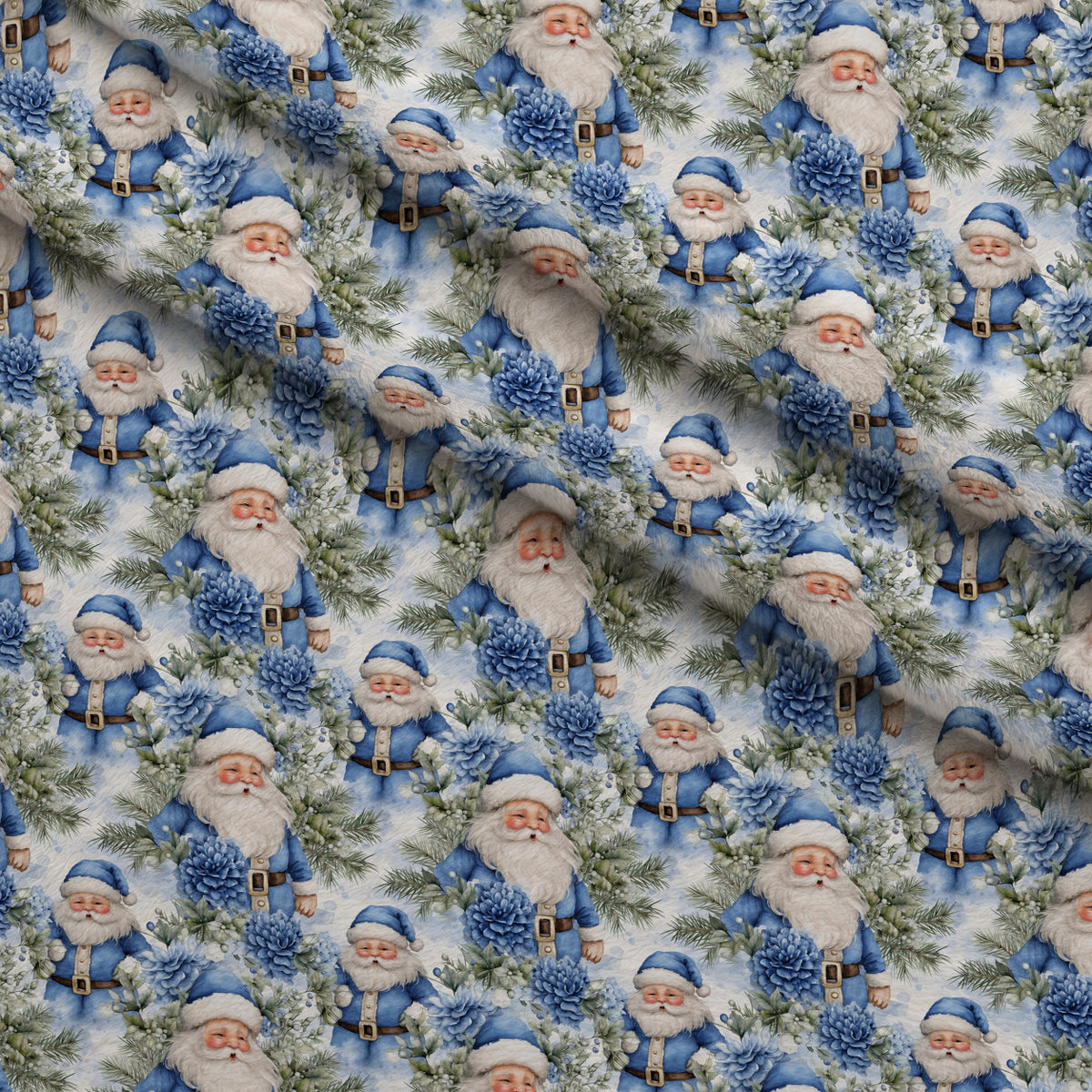 Blueberry Snowfall Wishes Pattern 2 Minky Fabric — plush minky folded close-up preview (mv-minky-v1:lying)