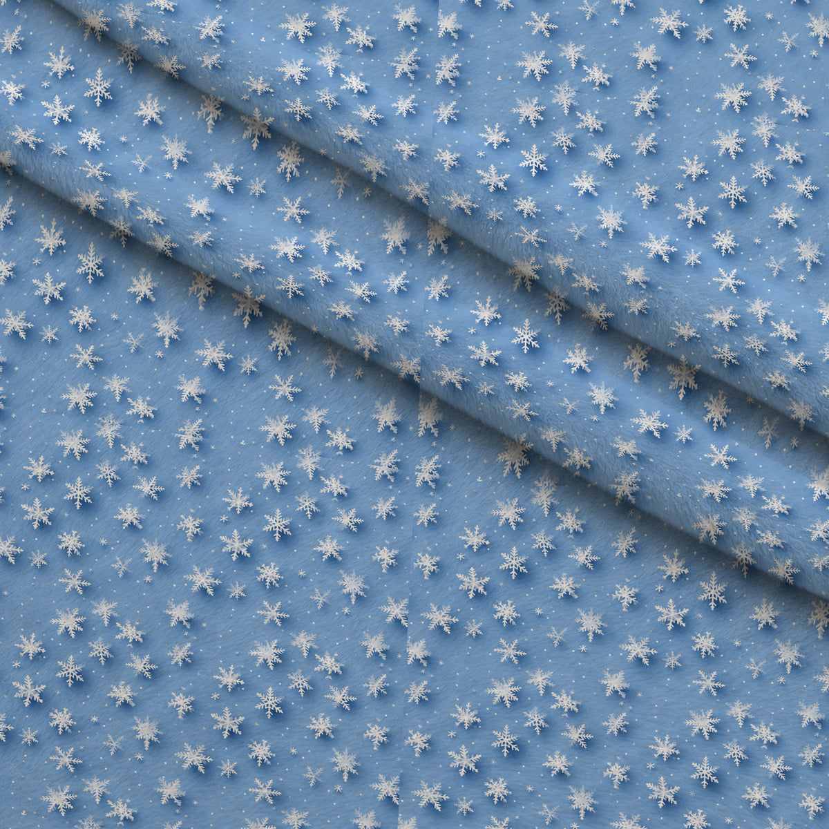 Blueberry Snowfall Wishes Pattern 5 Minky Fabric — plush minky folded close-up preview (mv-minky-v1:lying)