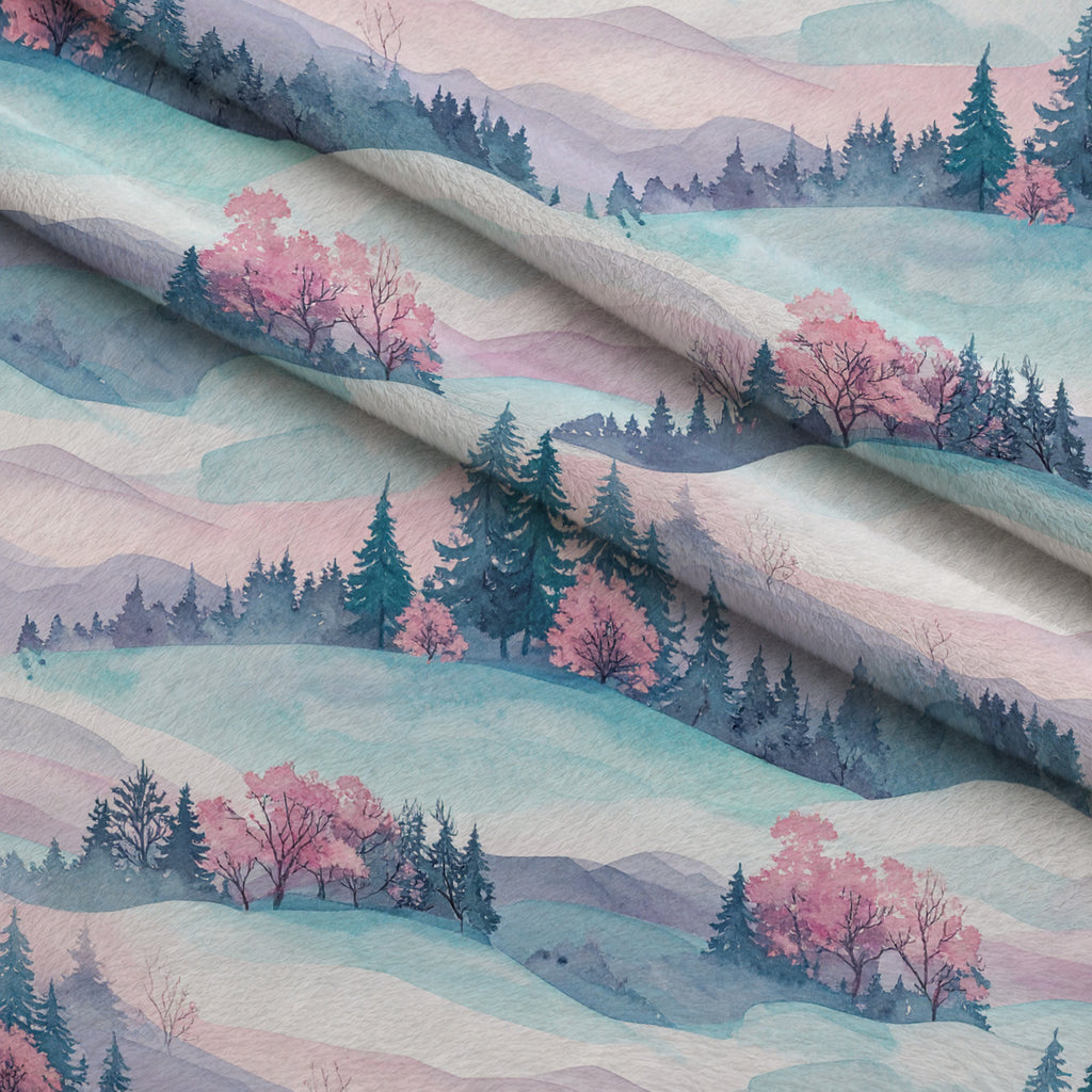 Blush Alpine Reverie Pattern 10 Minky Fabric — plush minky folded close-up preview (mv-minky-v1:lying)