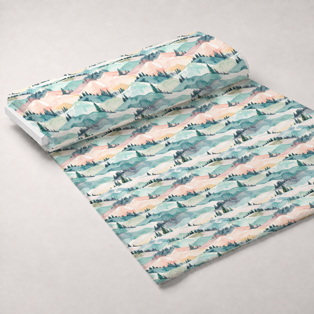 Blush Alpine Reverie Pattern 20 Minky Fabric — plush minky unrolled bolt preview (mv-minky-v1:bolt)
