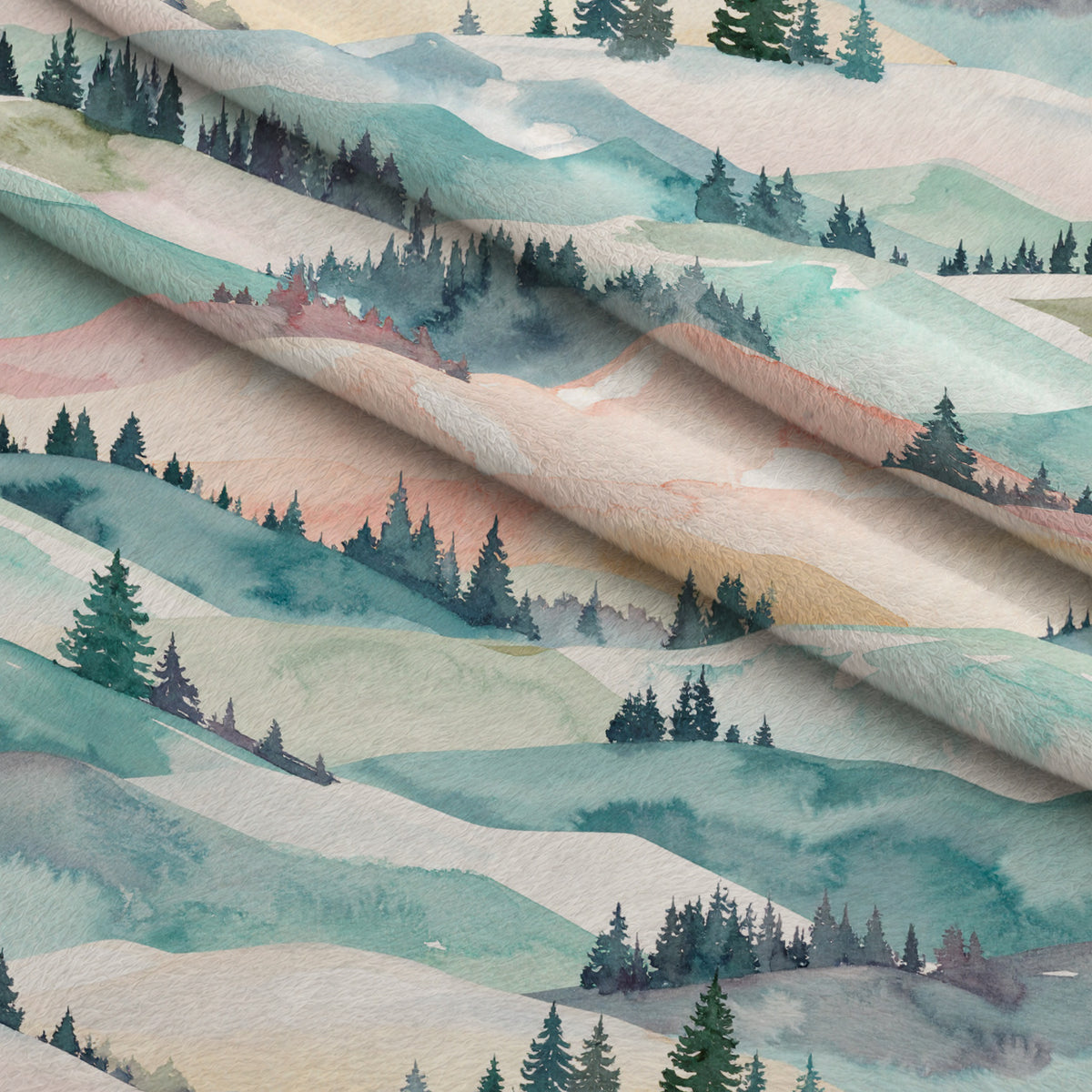 Blush Alpine Reverie Pattern 20 Minky Fabric — plush minky folded close-up preview (mv-minky-v1:lying)